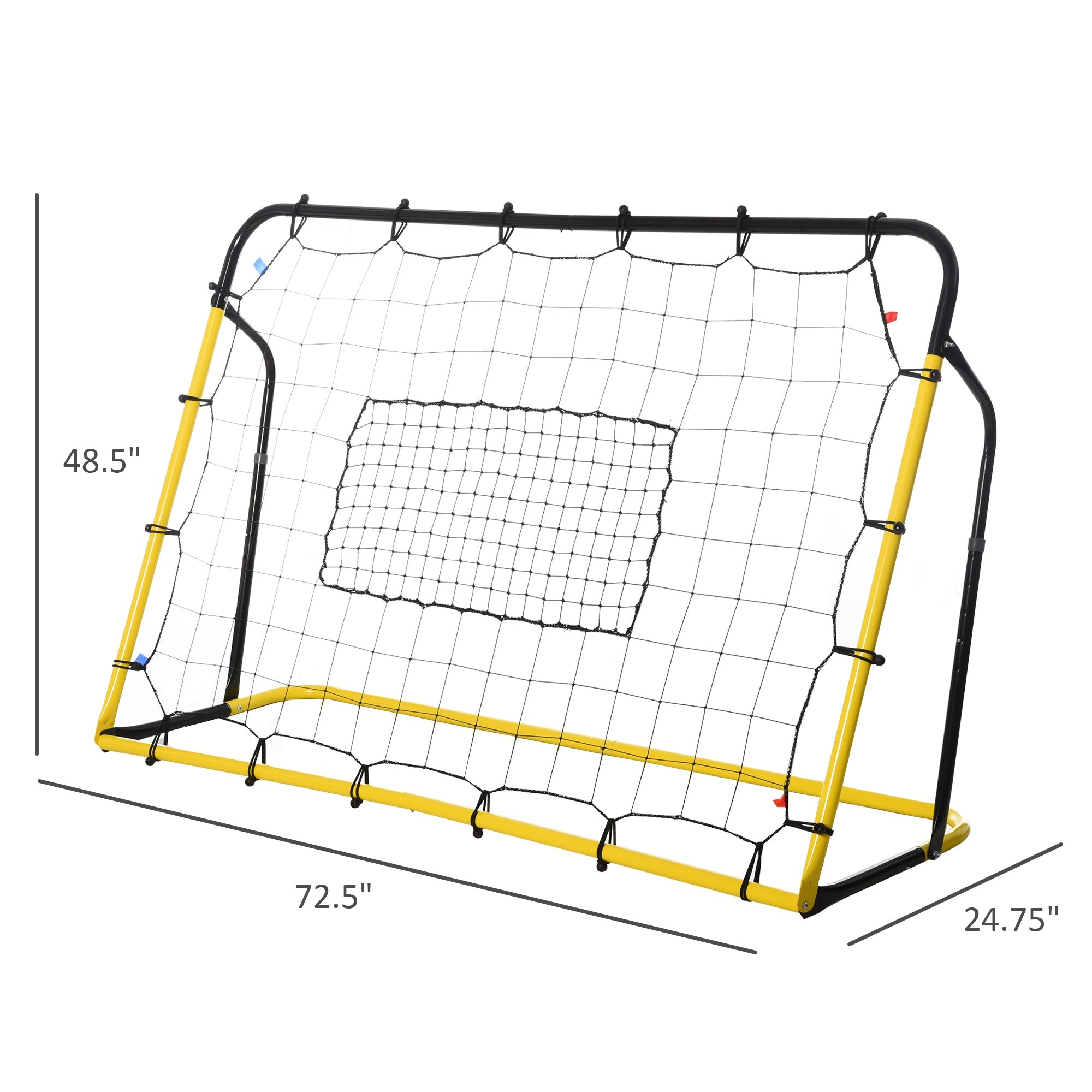 6 x 4 ft Rebound Net Soccer Goal with 5 Angle Adjustable for Soccer Baseball Basketball Training Football   at Gallery Canada