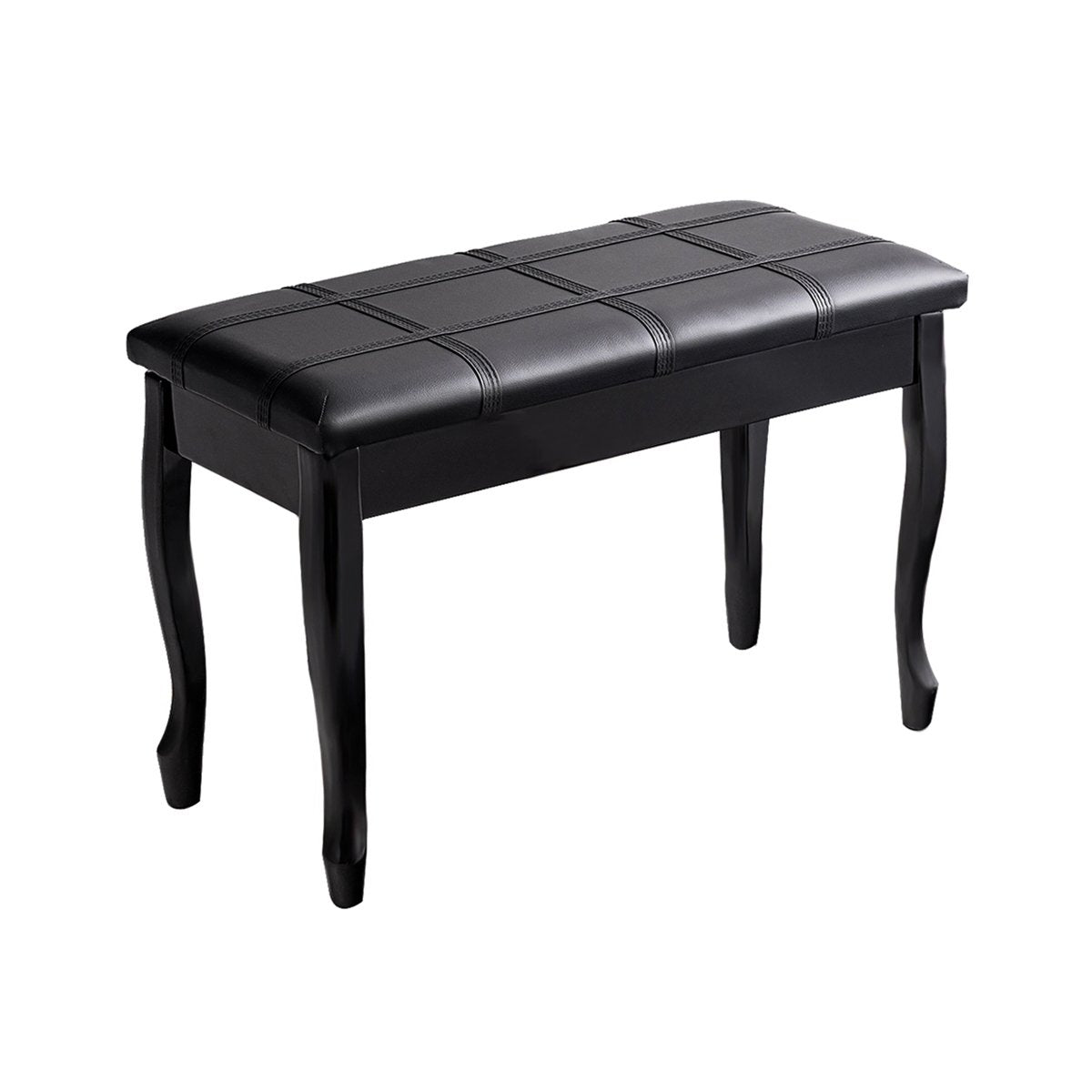 Solid Wood PU Leather Piano Bench with Storage, Black Pianos & Keyboards   at Gallery Canada