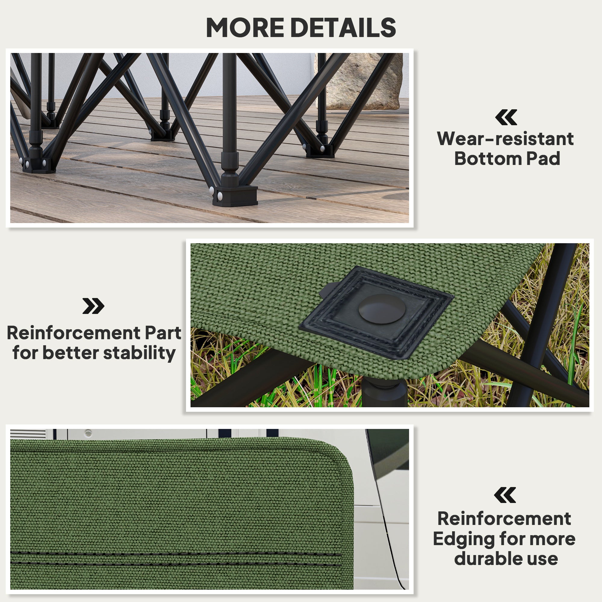 6 Seat Folding Camping Chair with Cup Holder and Carrying Case for Camping, Picnic, Sports Events, Dark Green Picnic Tables & Camping Chairs at Gallery Canada