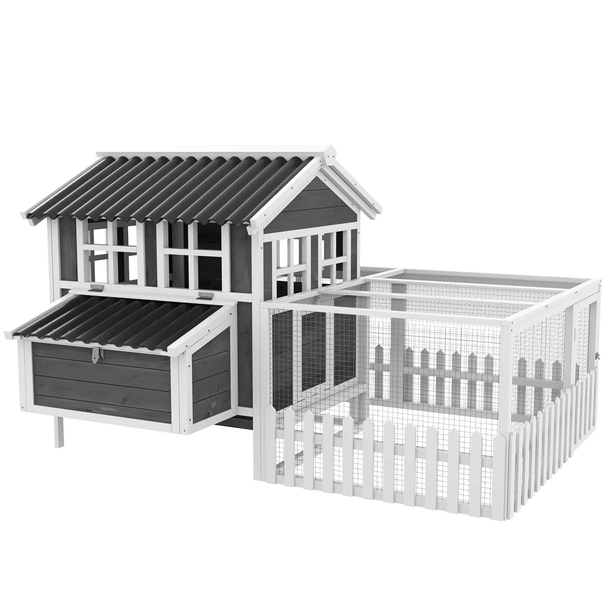 Wooden Chicken Coop with Run for 3-4 Chicken, Bunnies, Ducks Chicken Coops at Gallery Canada