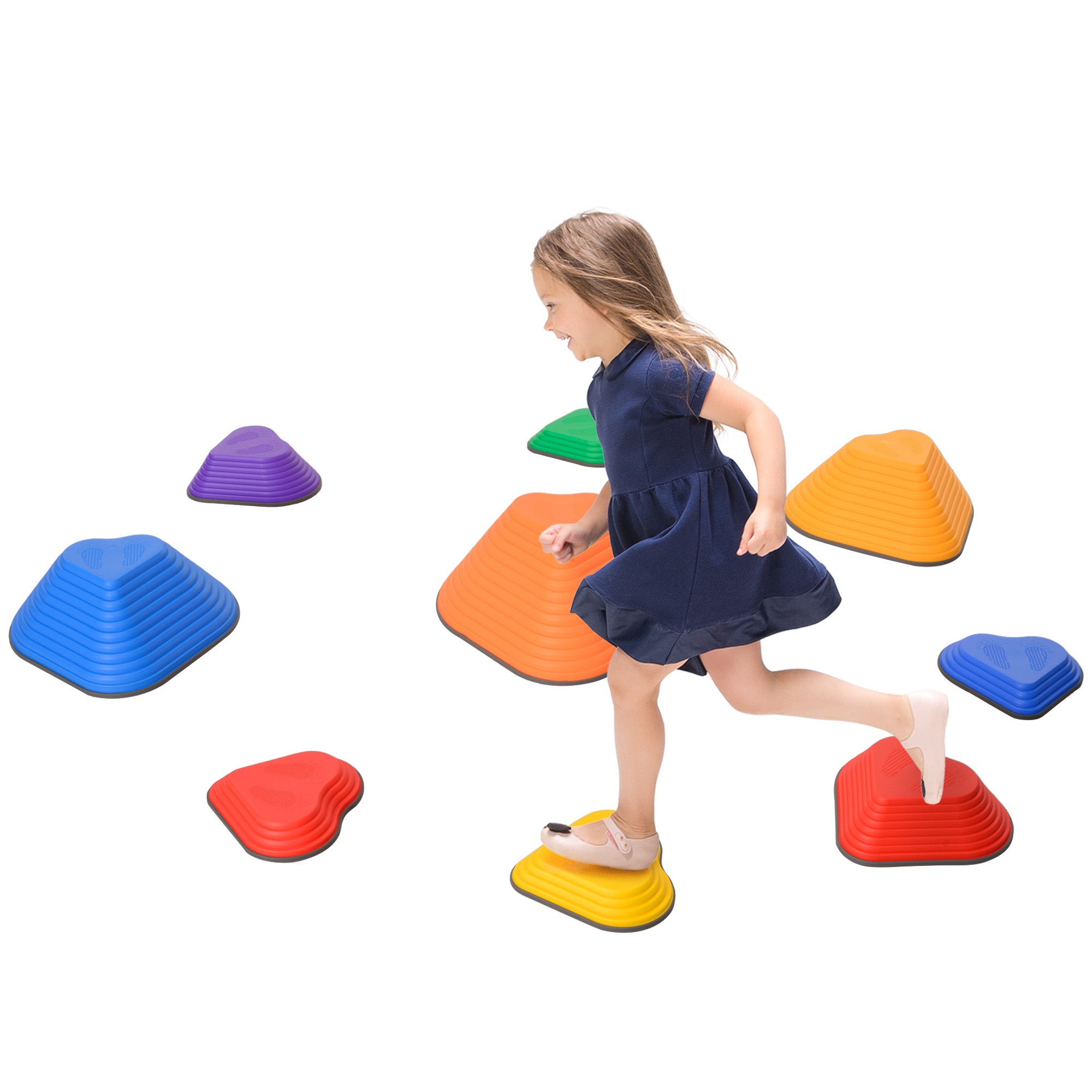 9PCs Non-Slip Stackable Kids Stepping Stones, Heart-Shaped Gym Sets & Swings at Gallery Canada