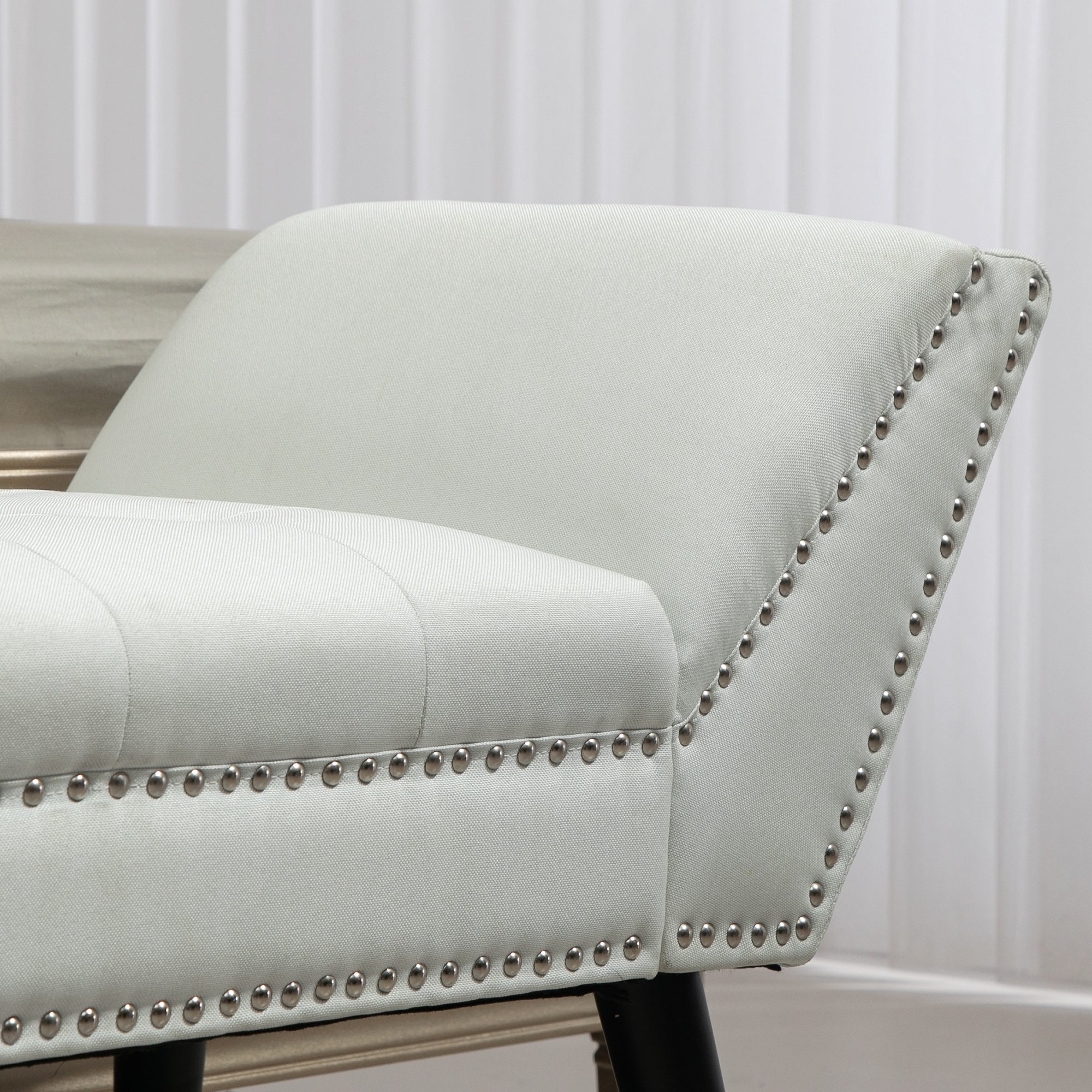 Modern Upholstered Bench, End of Bed Bench for Bedroom, Hallway Bench with Arms and Nailhead Trim Storage Ottomans & Benches at Gallery Canada