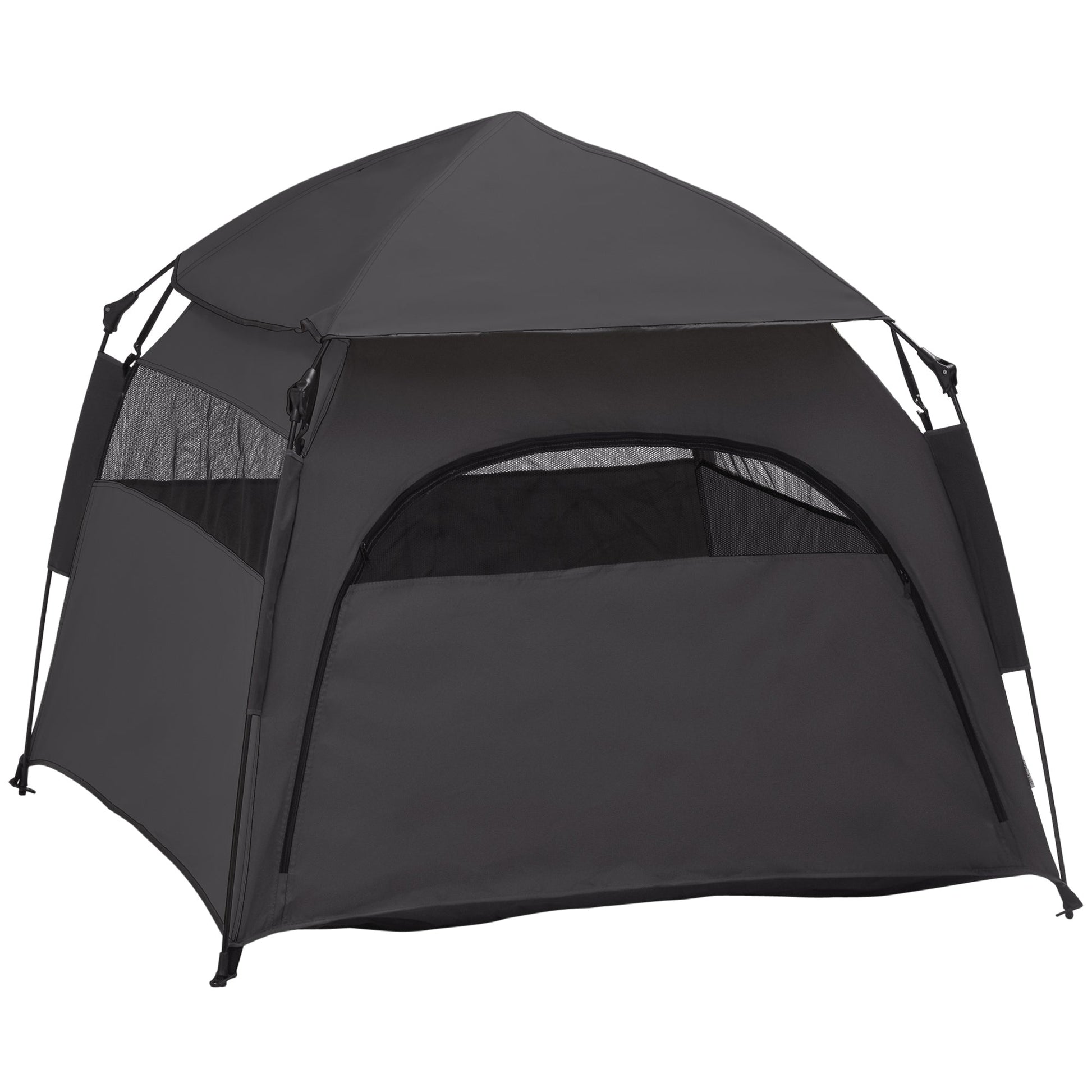 Pop Up Dog Tent for Large, Extra Large Dogs, Portable Pet Playpen Tent for Beach, Backyard, Home, Grey Houses, Kennels & Pens Dark Grey  at Gallery Canada