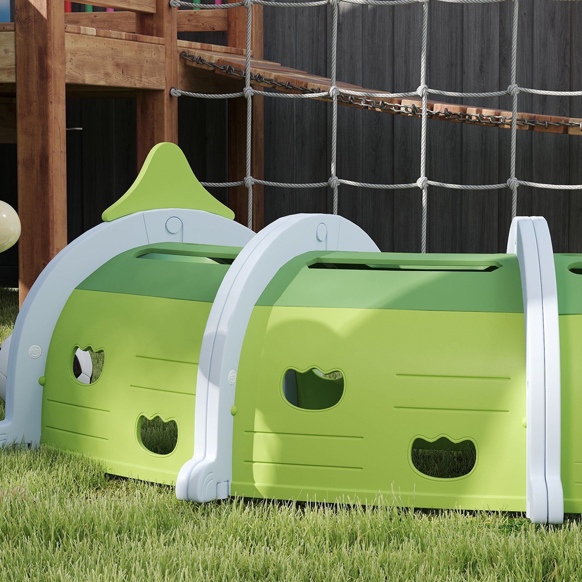 Crocodile Design Tunnel for Kids to Crawl Through, for 3-6 Years, Green Children's Play Tunnels at Gallery Canada