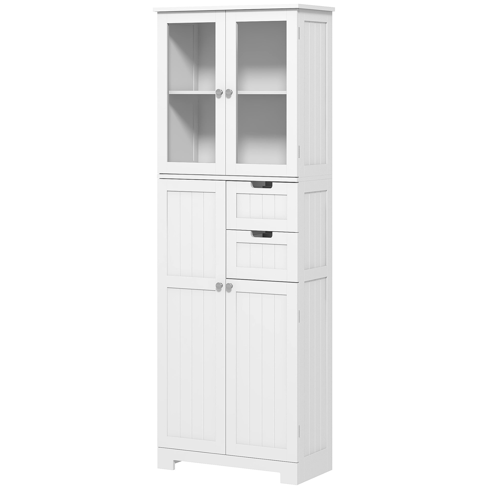 Tall Bathroom Storage Cabinet, Floor Bathroom Cabinet with Adjustable Shelves, for Kitchen, Living Room, White Bathroom Cabinets   at Gallery Canada