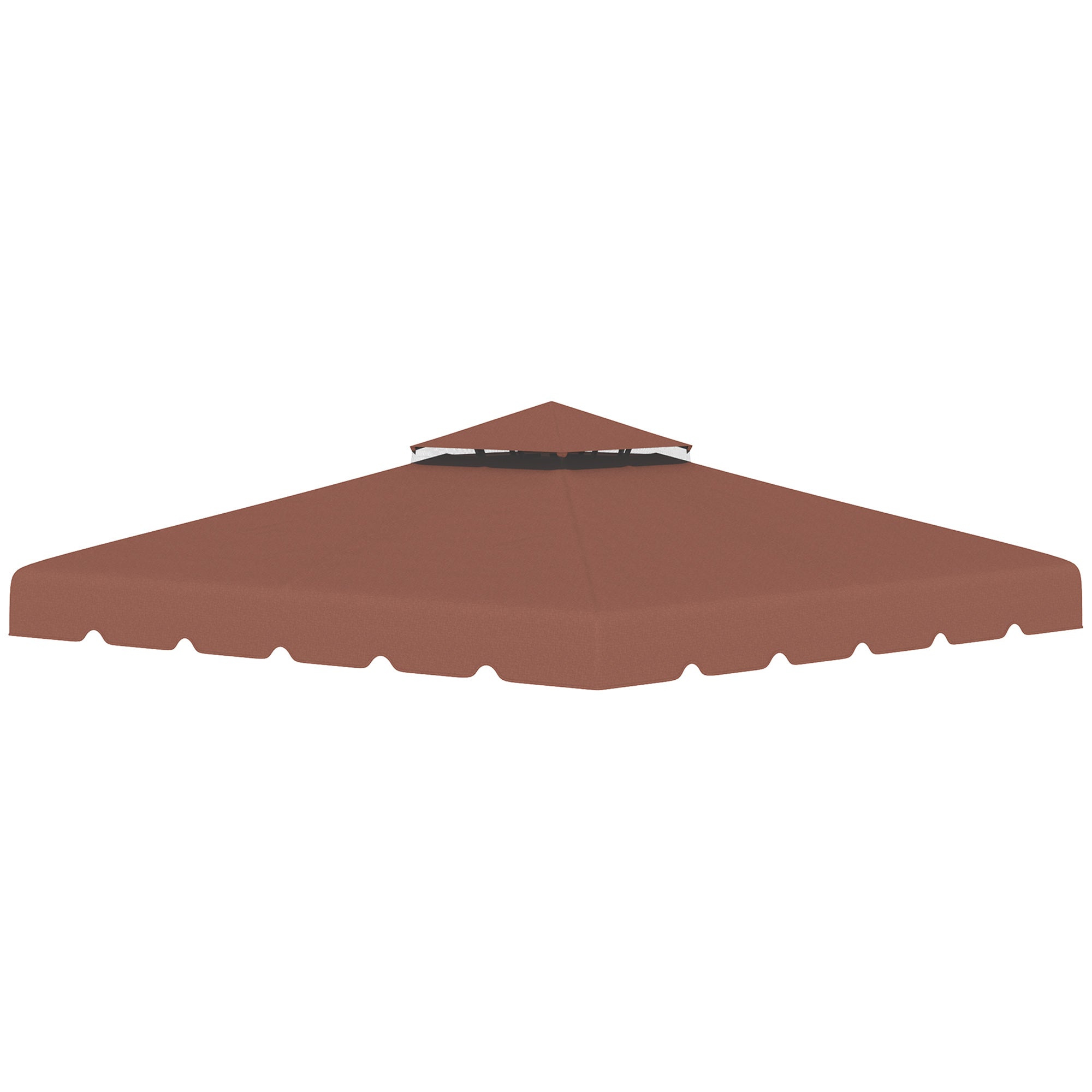 9.8' x 9.8' Gazebo Replacement Canopy, Gazebo Top Cover with Double Vented Roof for Garden Patio Outdoor TOP ONLY, Coffee Gazebo Canopy Replacement Coffee at Gallery Canada