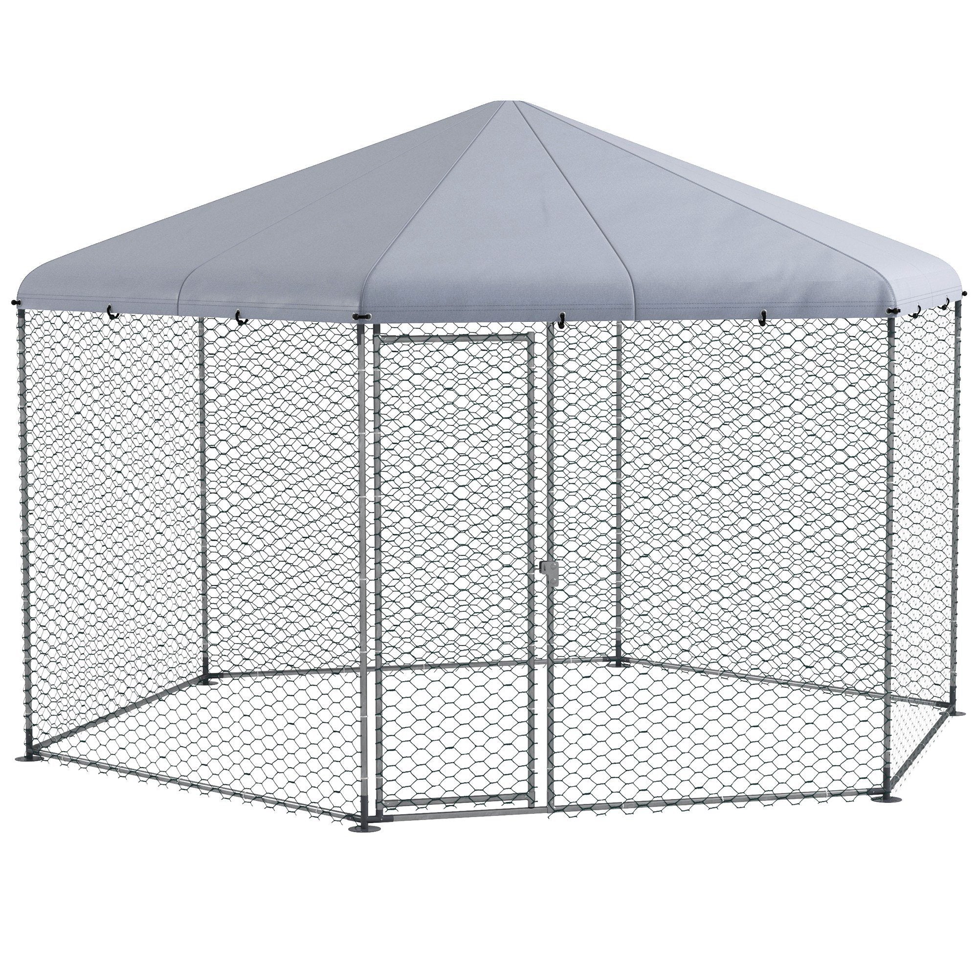 Chicken Coop with Cover for Outdoor Backyard, Chicken Run for 10-15 Chickens, Rabbits, Ducks, 13.1' x 11.4' Chicken Coops at Gallery Canada