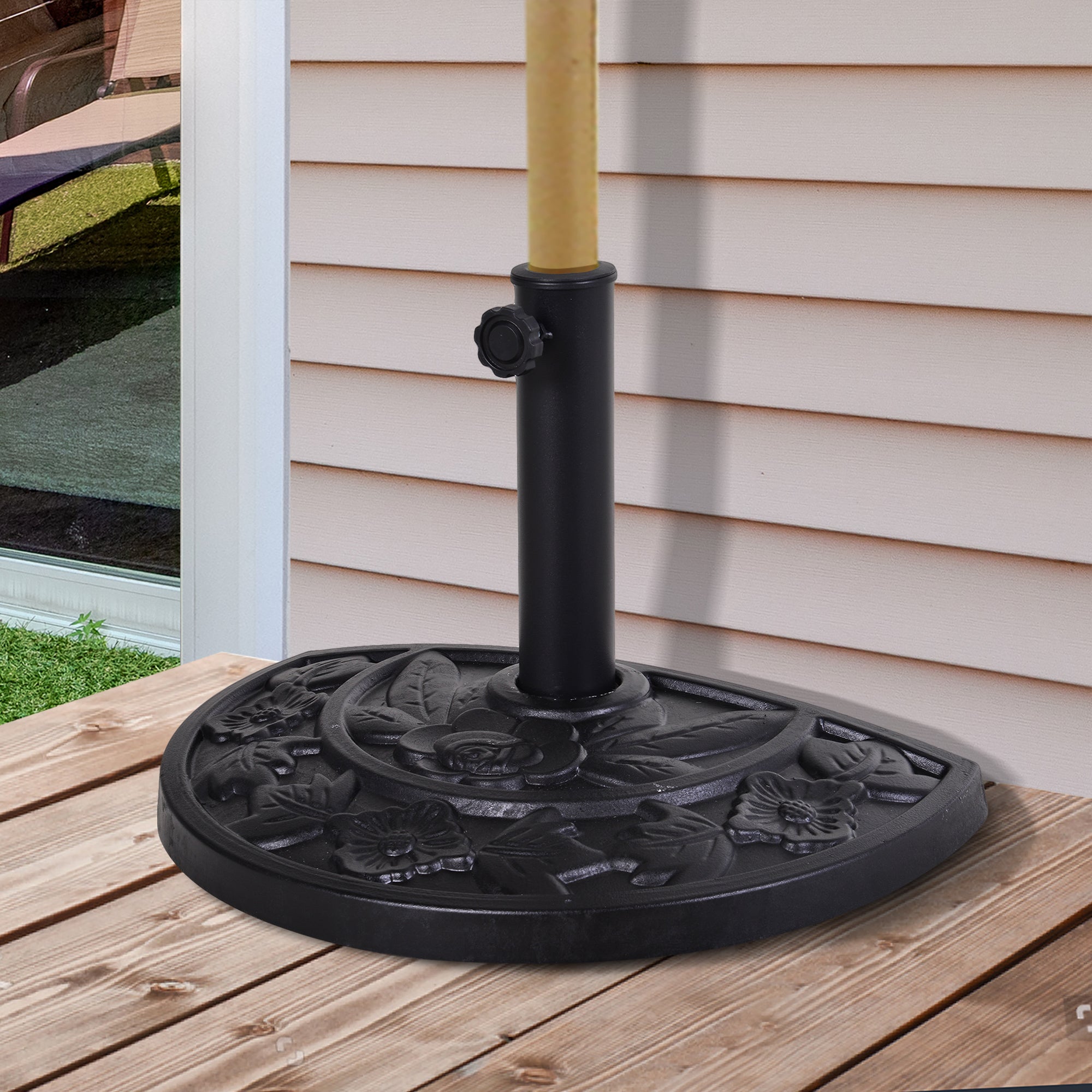 20 lbs Half Round Patio Umbrella Base 20