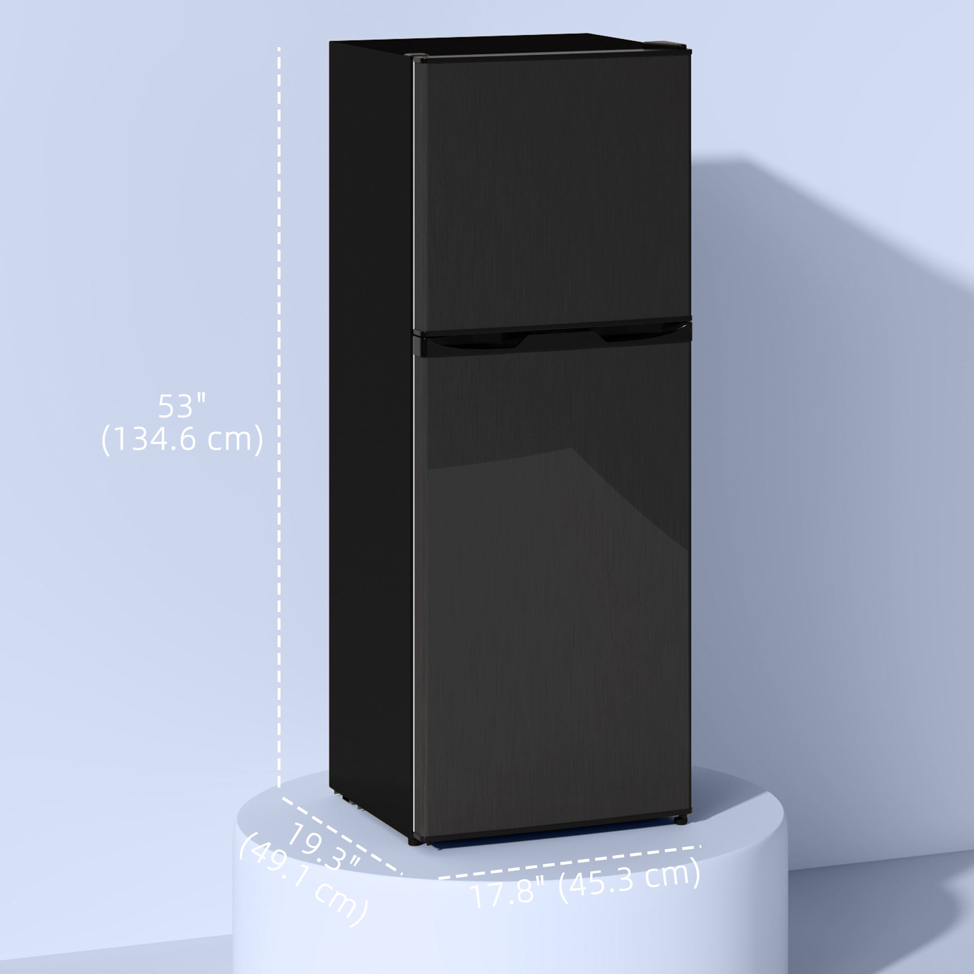 Double Door Mini Fridge with Freezer, 4.6 Cu.Ft Small Refrigerator with Thermostat, Shelves, Reversible Door, Black Small Kitchen Appliances at Gallery Canada