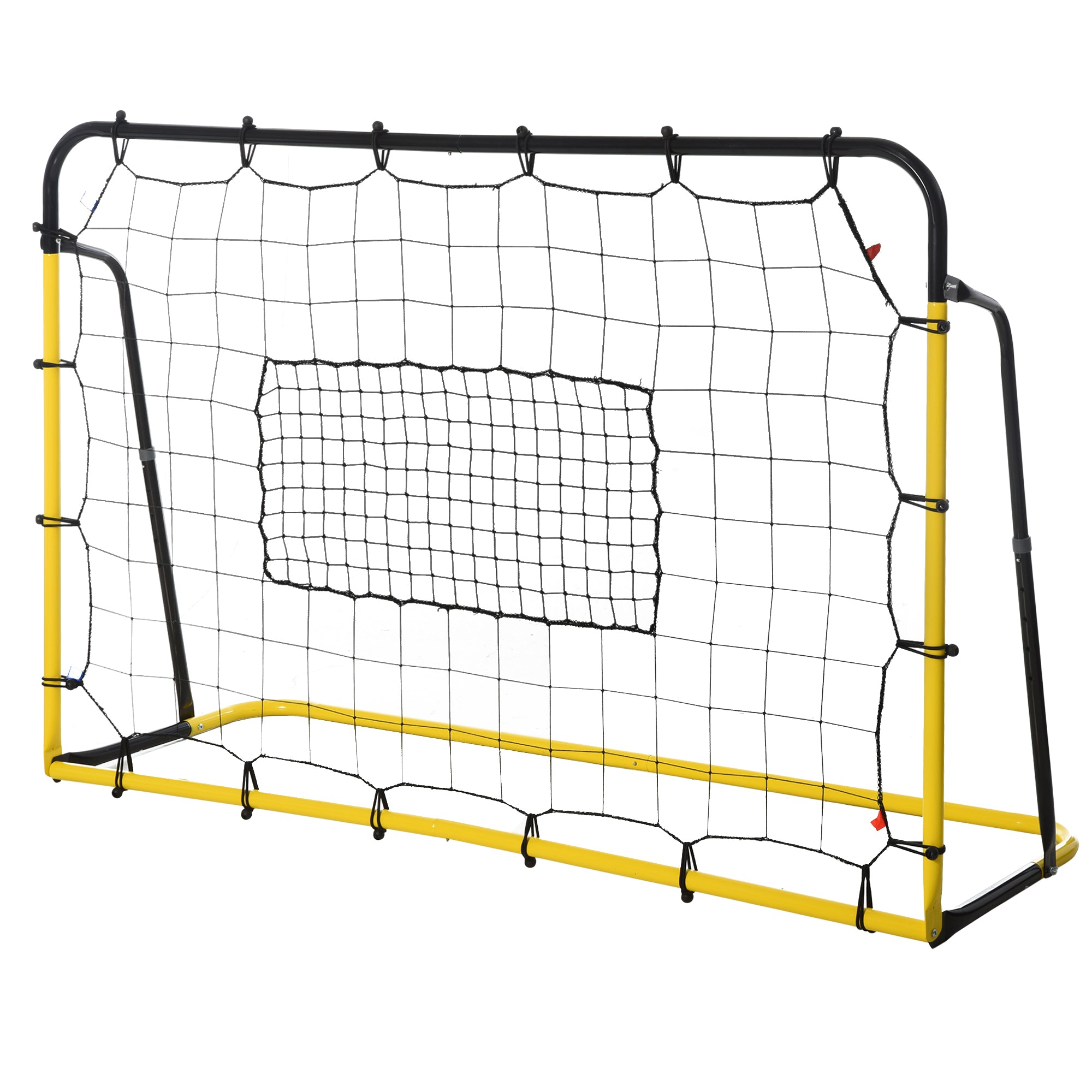 6 x 4 ft Rebound Net Soccer Goal with 5 Angle Adjustable for Soccer Baseball Basketball Training Football Yellow, Black at Gallery Canada