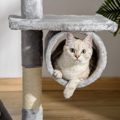 94"-102" Huge Cat Tree Ceiling High Cat Condo Scratching Post Activity Center Multi-Level Play House Light Grey Floor to Ceiling Cat Trees   at Gallery Canada