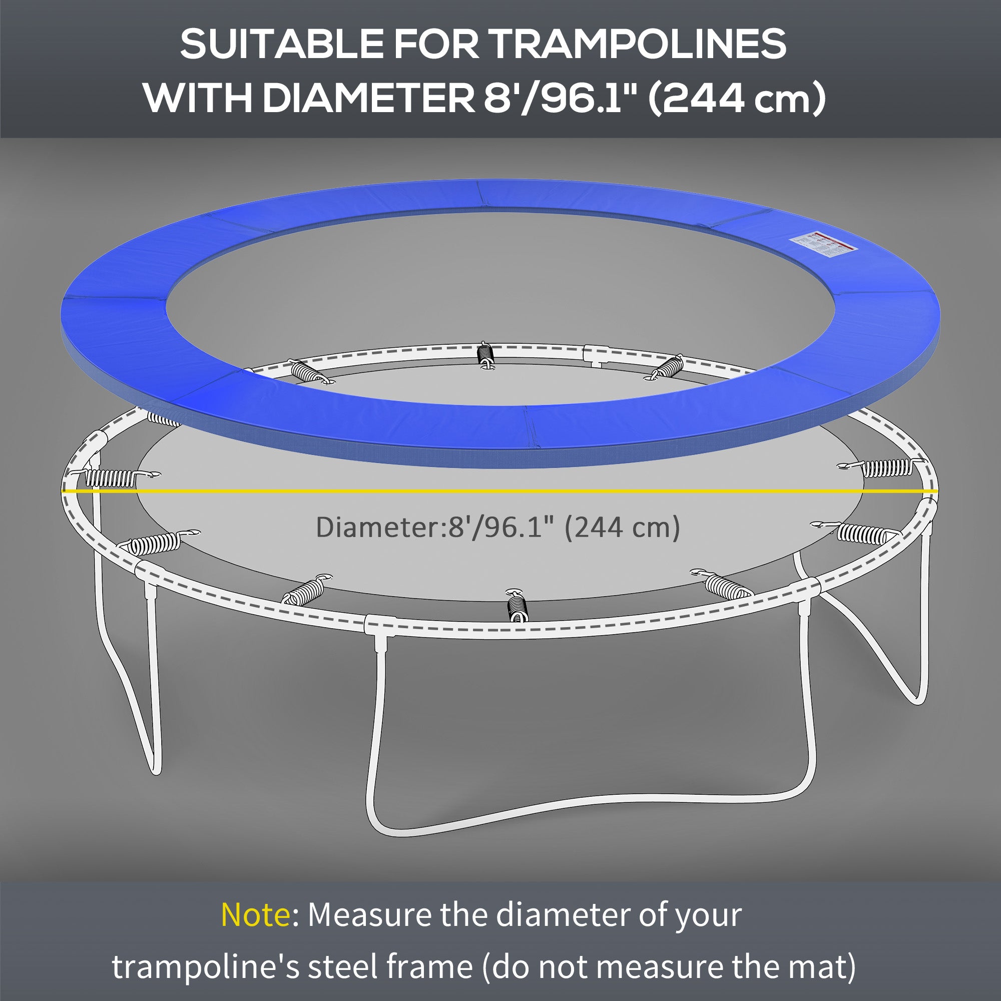 Φ10ft Trampoline Replacement Safety Pad Trampoline Pad Waterproof Spring Cover Blue Trampolines at Gallery Canada