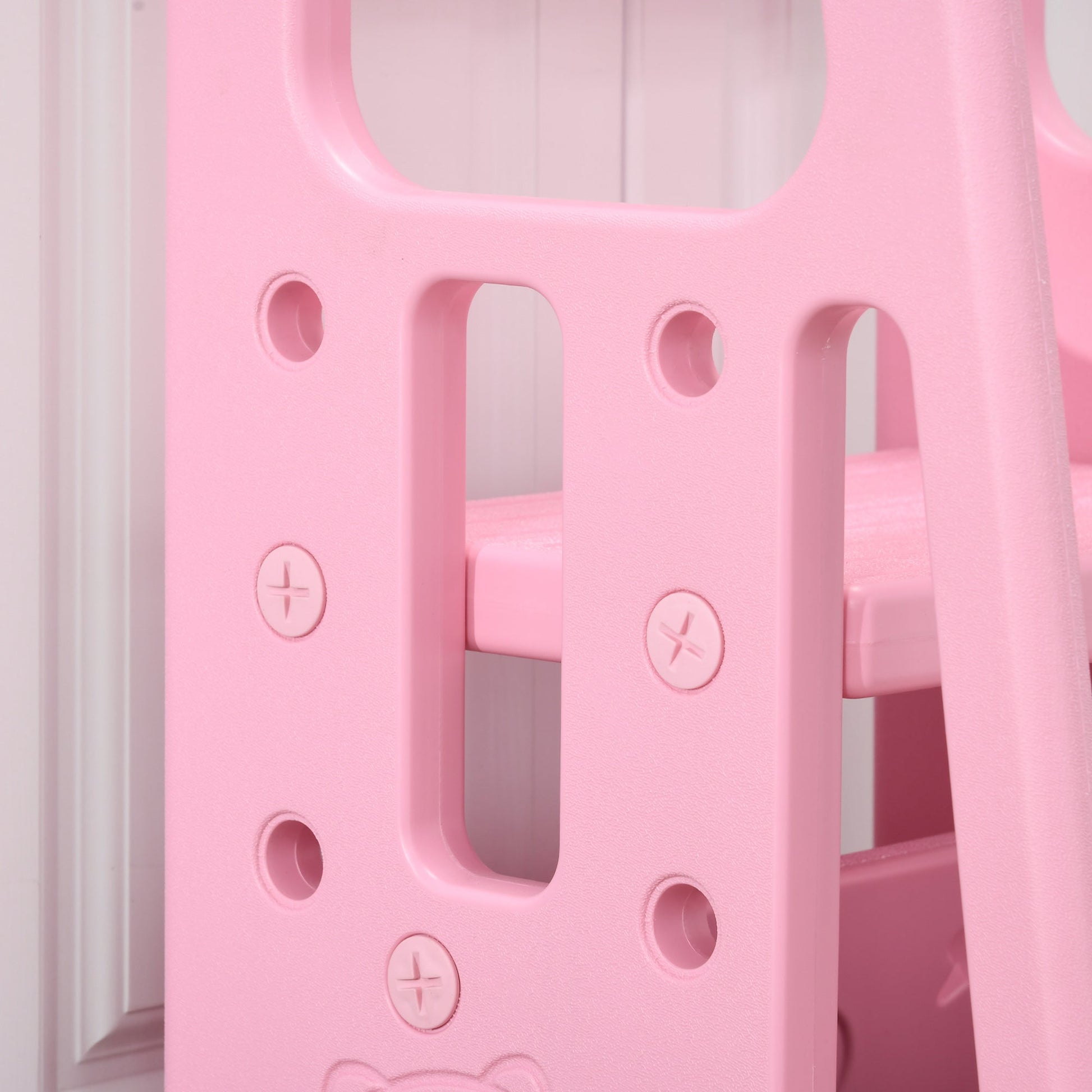 Toddler Kitchen Helper 2 Step Stool with Adjustable Height Platform and Safety Rail, Pink Toddler & Kids Step Stools   at Gallery Canada