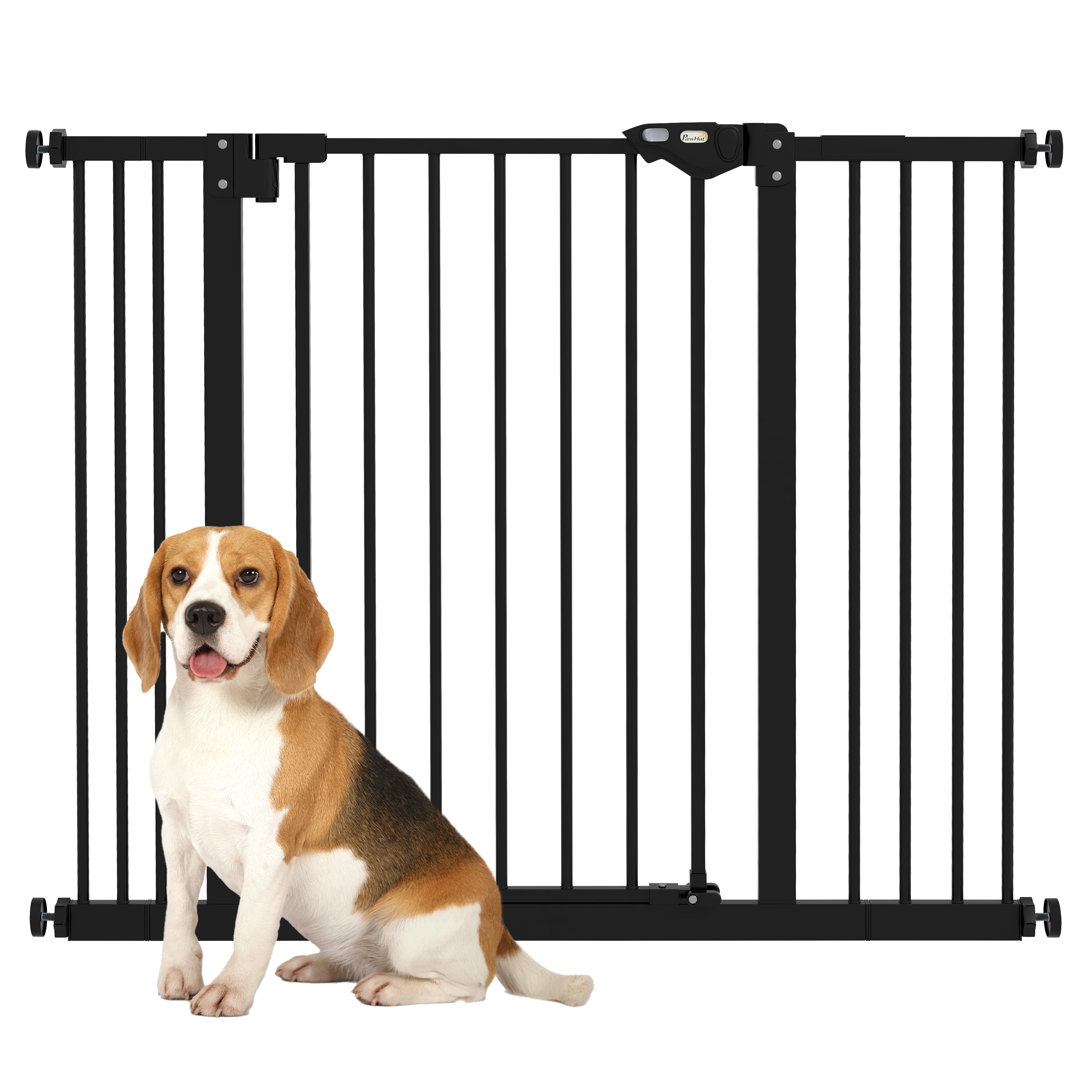 30 Inch Tall Pet Gate with Door Dog Gate and Barrier Indoor for Stairs Includes 2.8