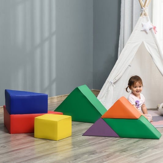 7 Piece Soft Play Foam Climbing Blocks for Toddlers 1-3 Years Baby Gym & Playmats   at Gallery Canada