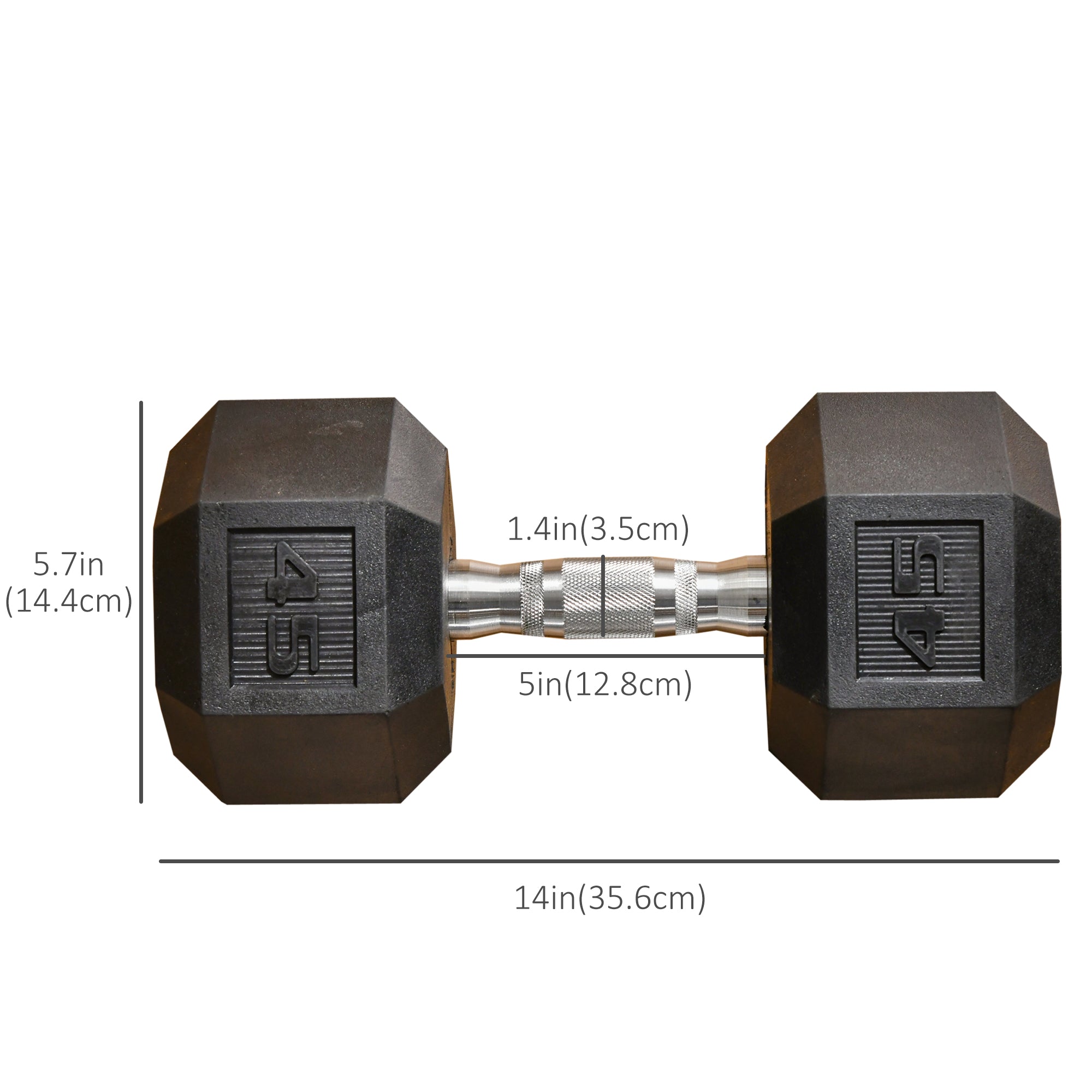 45lbs Rubber Dumbbells Weight Dumbbell Hand Weight Barbell for Body Fitness Training for Home Office Gym, Black Dumbbells & Barbells at Gallery Canada