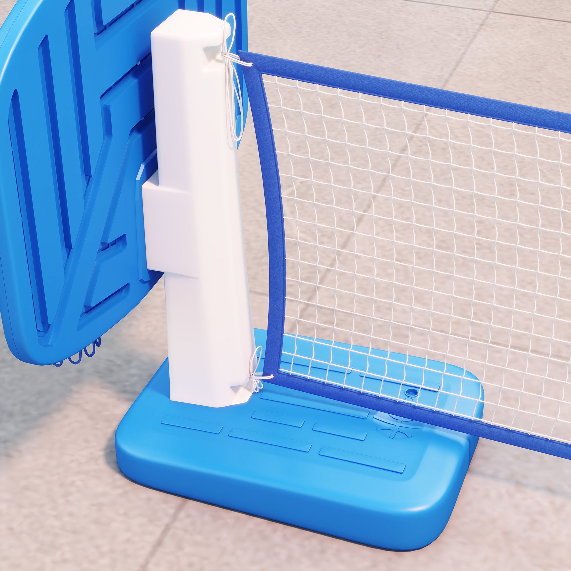 2-in-1 Pool Basketball Hoop Poolside &; Volleyball Set, Portable Basketball Hoop with Fillable Base Basketball at Gallery Canada