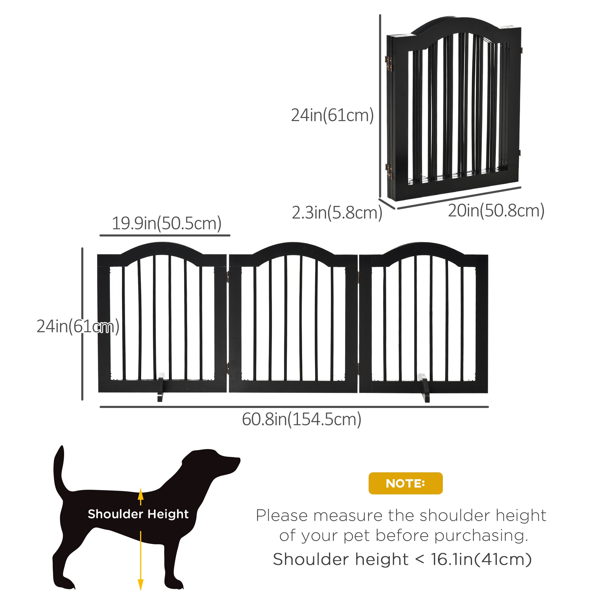 Freestanding Pet Gate for Dogs 24