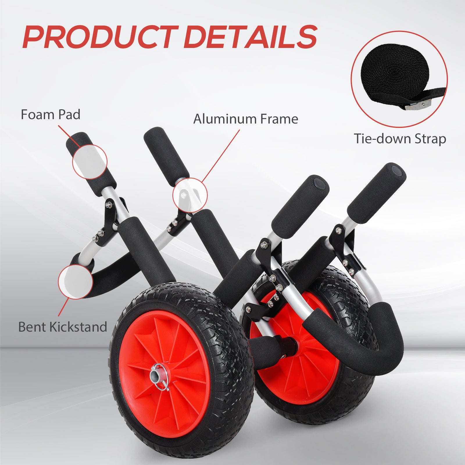 Stand-Up Paddleboard Dolly, Aluminum Surfboard Trolley, Foldable Rolling Cart for SUPs Boat Canoe Carrier Tote Dolly Trolley Float Mat, Jon Boat Easy Transport Cart Wheeled Cart Kayak Carts at Gallery Canada