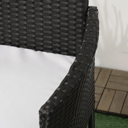 Patio Furniture w/ Mid-Table PE Rattan Loveseat w/ Cushion, Grey Patio Chairs   at Gallery Canada