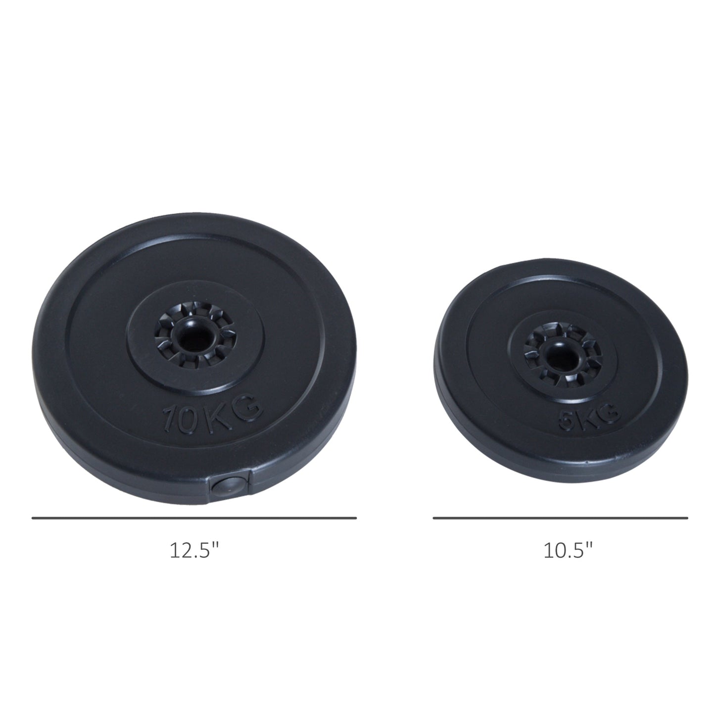 4 Piece dumbbell Weight Plates Set 2 x 11lbs and 2 x 22lbs Black (Weights Only) Dumbbells & Barbells   at Gallery Canada