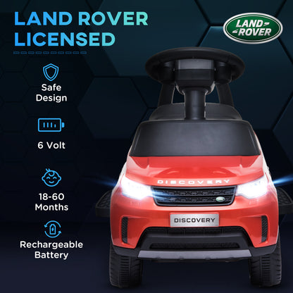 2 in 1 6V Land Rover Licensed Electric Car for Kids, Sliding Car with Music Horn Headlights, for 18-60 Months Red Electric Toy Cars   at Gallery Canada