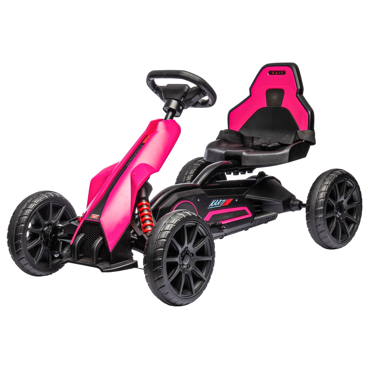 Electric Go Kart, 12V Outdoor Racer Car for Kids, with Forward Backward, Adjustable Speed, Ages 3-8 Years Old, Pink Electric Toy Cars Multi Colour  at Gallery Canada