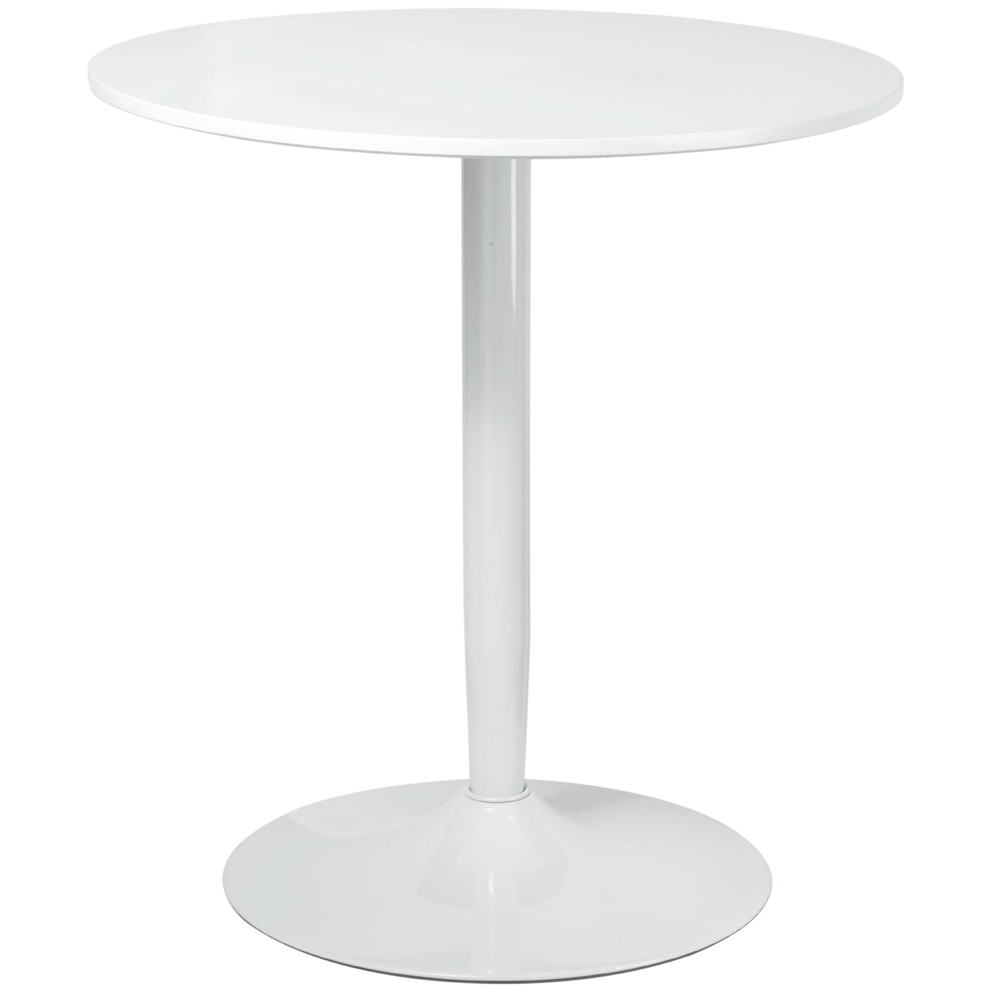 Round Dining Table for 2, Modern Kitchen Table with Painted Top and Steel Base for Living Room, Dining Room, White Bar Tables & Dining Tables White  at Gallery Canada