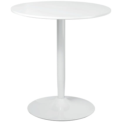 Round Dining Table for 2, Modern Kitchen Table with Painted Top and Steel Base for Living Room, Dining Room, White Bar Tables & Dining Tables White  at Gallery Canada