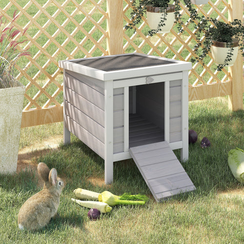 Wooden Rabbit Hutch Bunny Cage Outdoor Cat House Guinea Pig Cage Duck Shelter, Indoor Outdoor Use, 20