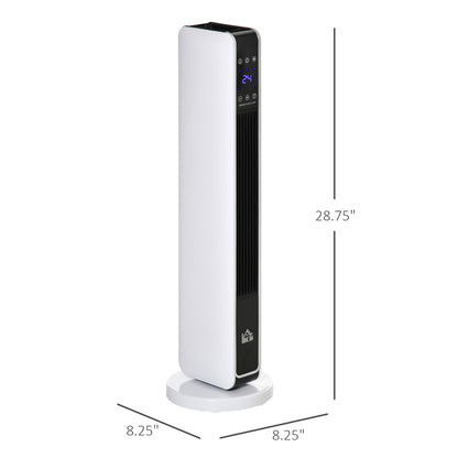 HOMCOM Ceramic Tower Heater, Oscillating, Remote, Timer, Safety Features, Multi Colour Electric Tower Heaters   at Gallery Canada