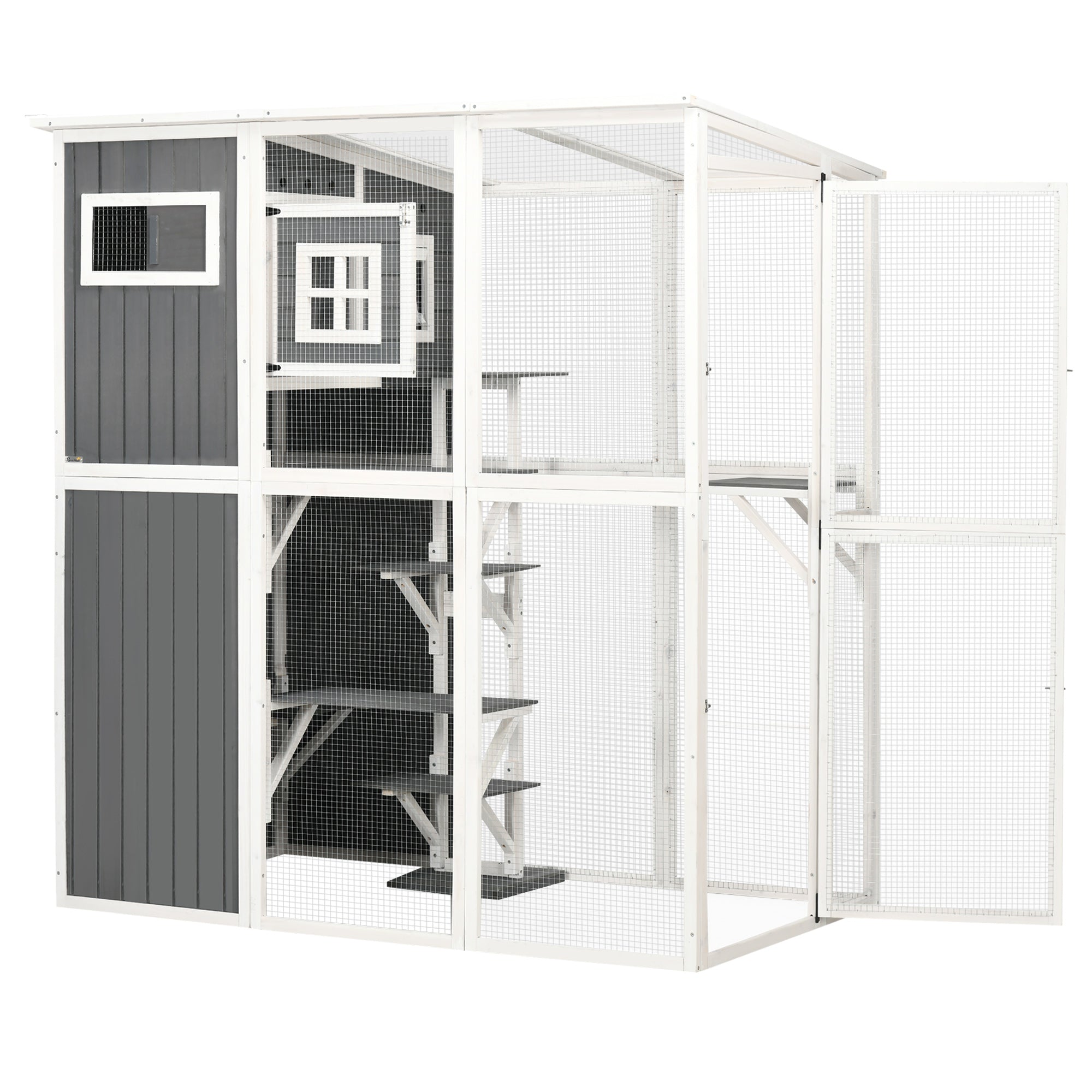 Wooden Cat Catio, 66.5