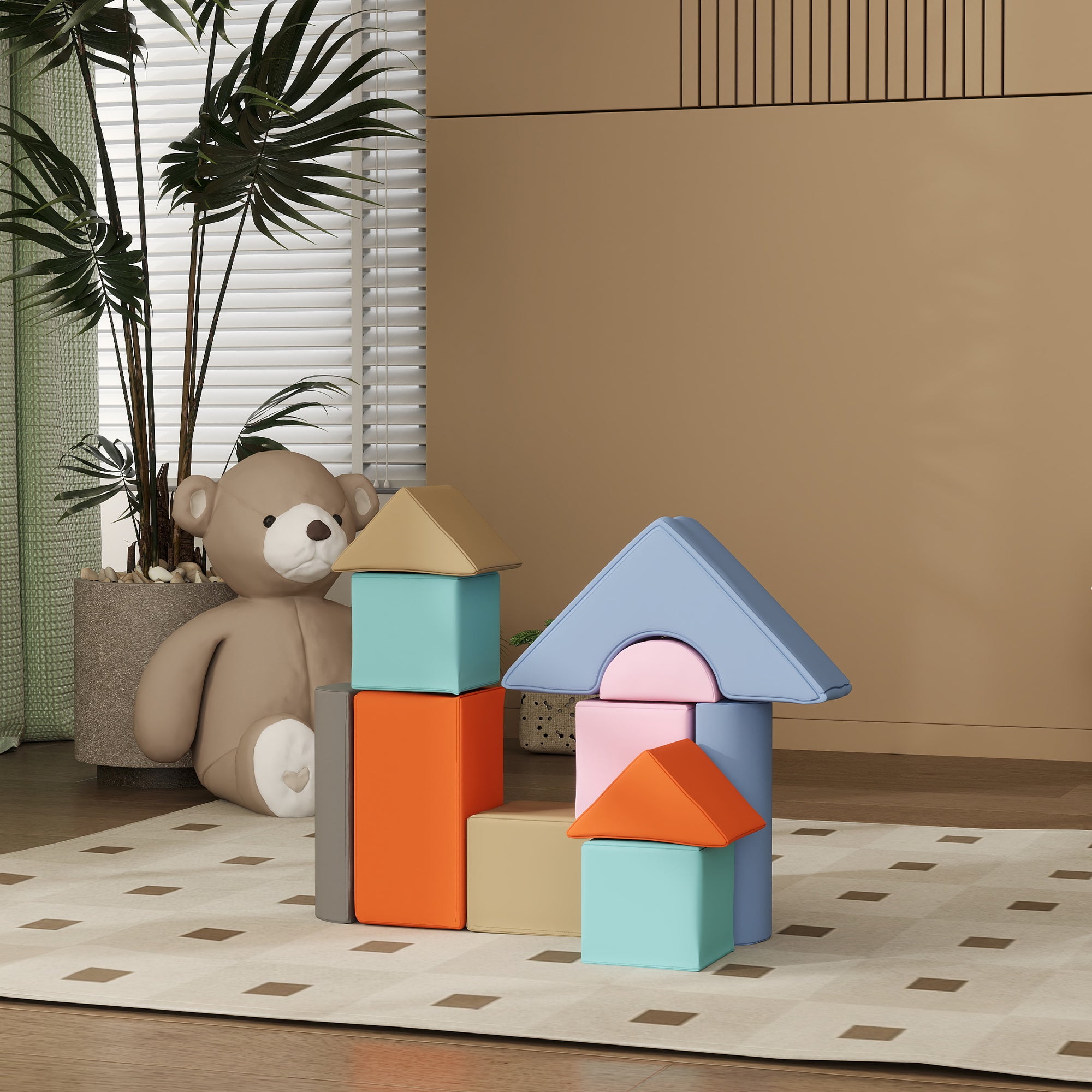 11 Piece Soft Play Equipment for Kids 6-72 Months, Light Colour Baby Gym & Playmats at Gallery Canada