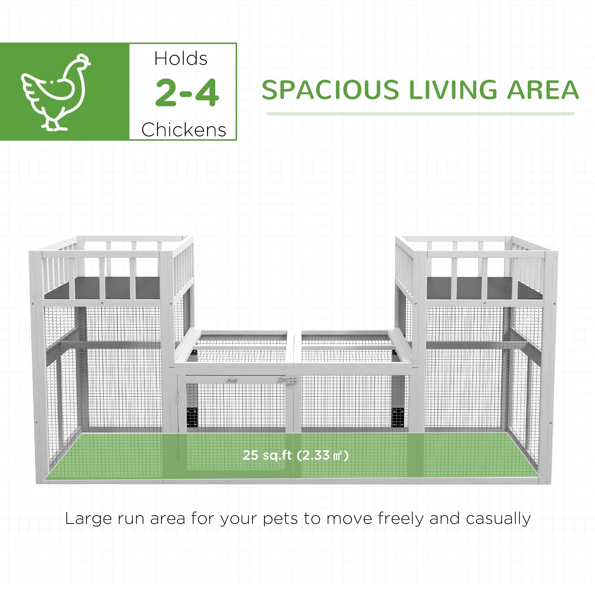 7.3' x 3.6' Wooden Chicken Coop Combinable Design with Storage Shelf for 2-4 Chickens, Ducks, Goose, Rabbits, White Chicken Coops at Gallery Canada