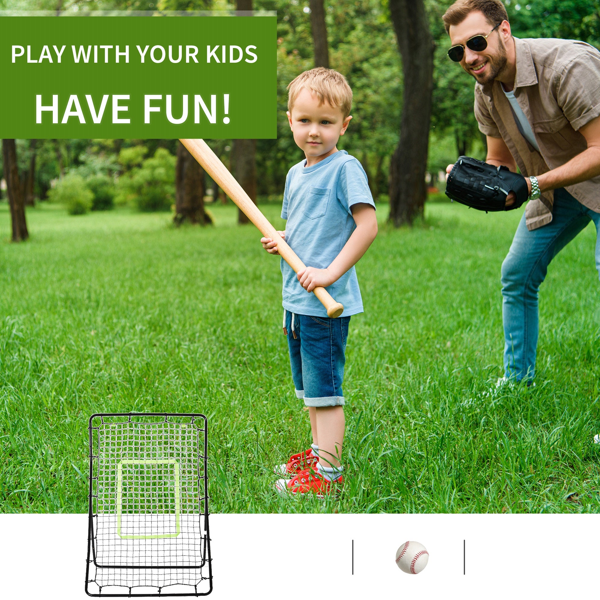 4 x 5.7ft Volleyball Rebounder Net with Strike Zone, Adjustable Baseball Lacrosse Training Net for Pitching and Fielding Baseball at Gallery Canada