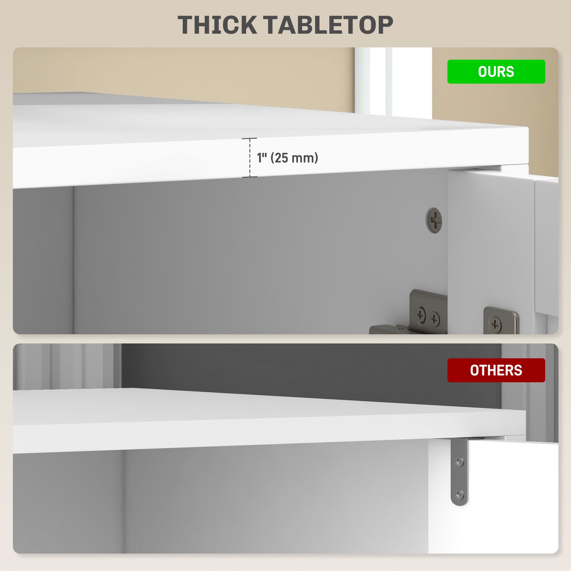 Modern TV Stand for up to 55" TV, TV Cabinet with 4 Soft Hinged Doors, 4 Cable Holes and 2 Adjustable Shelves, White TV Stands   at Gallery Canada