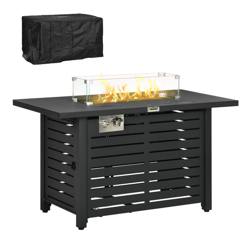 Propane Gas Fire Pit Table, Outdoor Firepit with 43