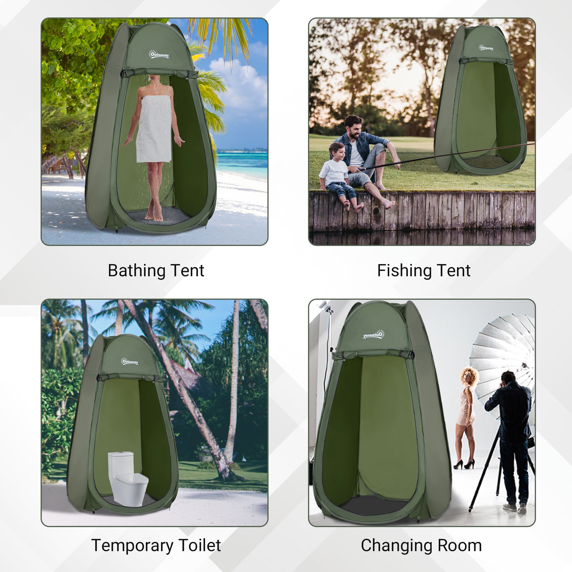 Outdoor Portable Multi-use Pop Up Shower Tent Camping Beach Toilet Privacy Changing Room Camping Tents at Gallery Canada