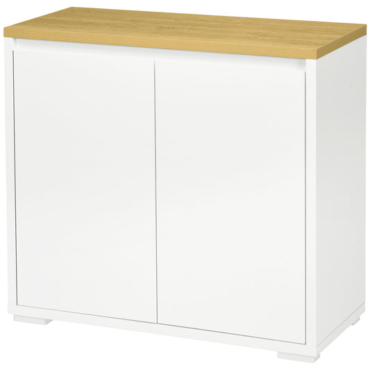 Sideboard Cabinet, Buffet Table with Double Door Cupboard and Adjustable Shelf for Living Room, Entryway, White Bar Cabinets Multi Colour  at Gallery Canada