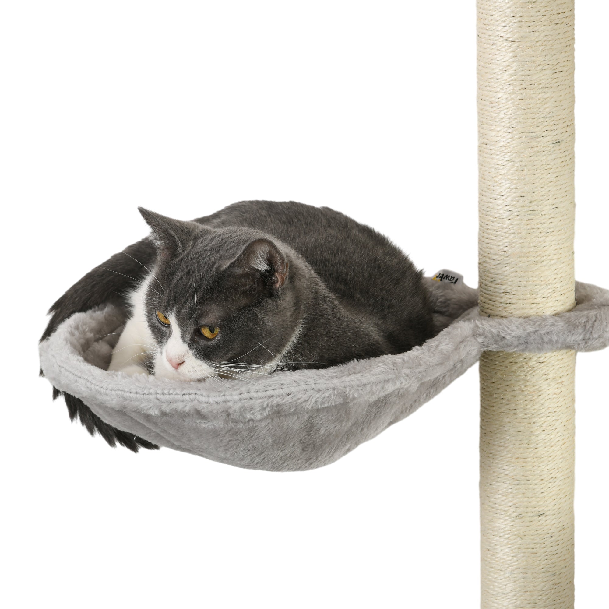 4Pcs Cat Wall Shelf with Scratching Post, Cat Wall Shelves for Relaxing, Climbing, Cat Wall With Soft Ladder, Hammock, Play Balls, Grey Cat Climbing Wall at Gallery Canada