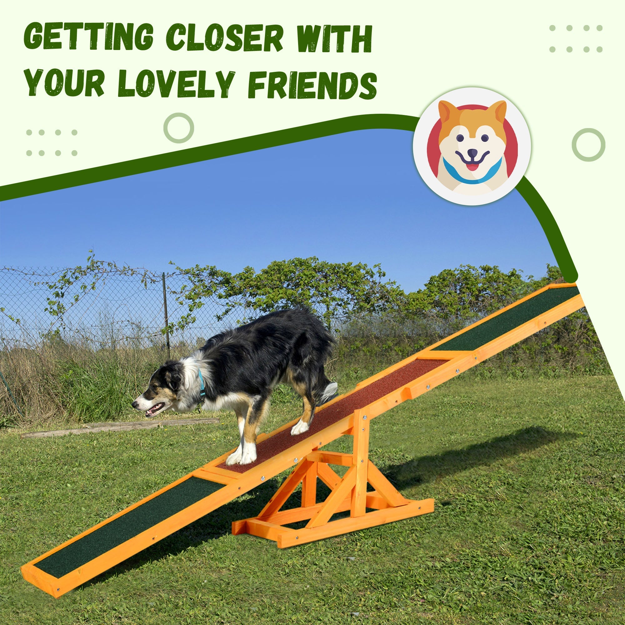 Wood Pet Seesaw Platform Dog Agility Training Equipment Run Game Toy Weather Resistant Pet Supplies Natural Dog Agility Training Equipment   at Gallery Canada