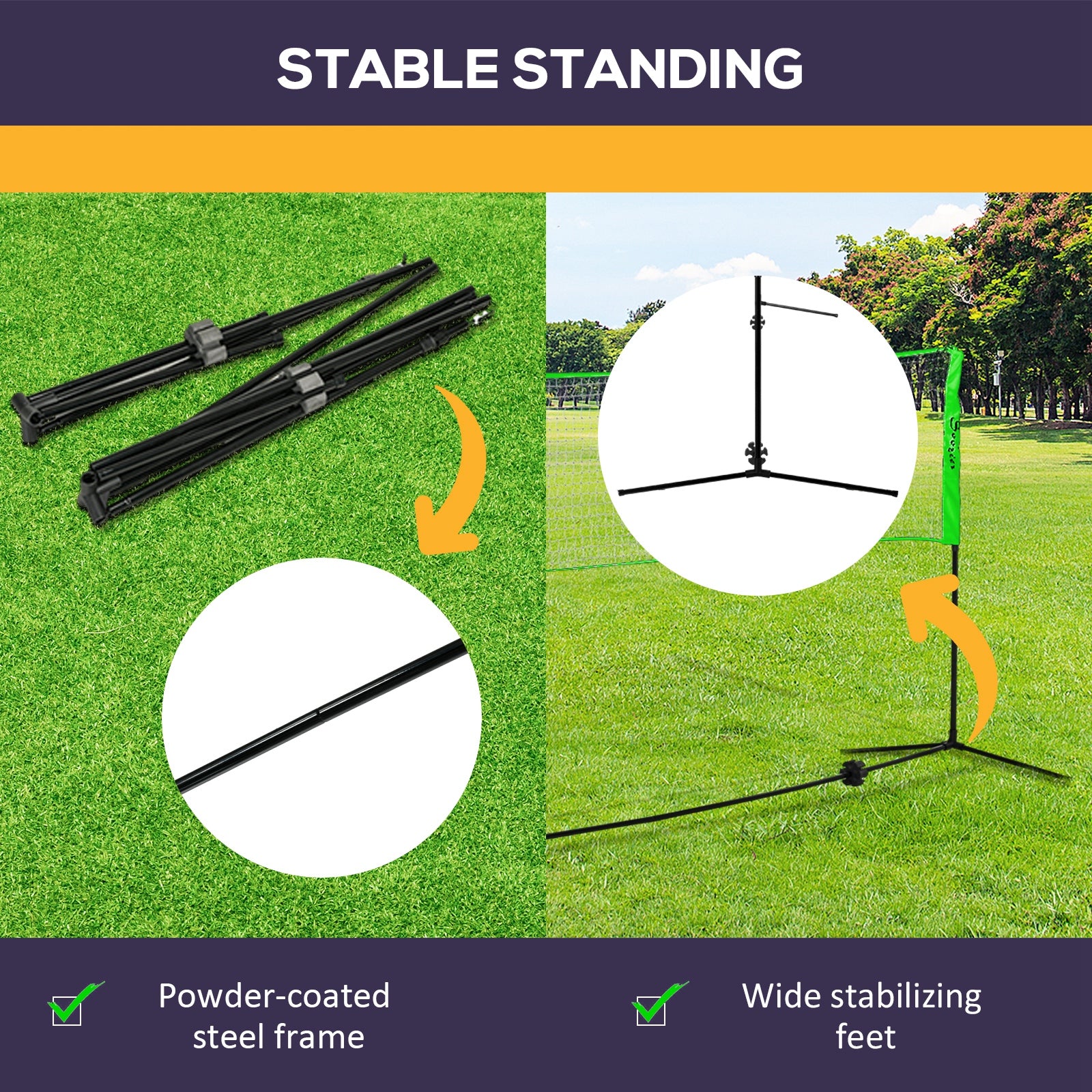 Portable Badminton Set, Pickleball Volleyball Net with 3 Shuttlecocks, 4 Rackets, for Indoor Outdoor, Beach, Backyard Badminton at Gallery Canada