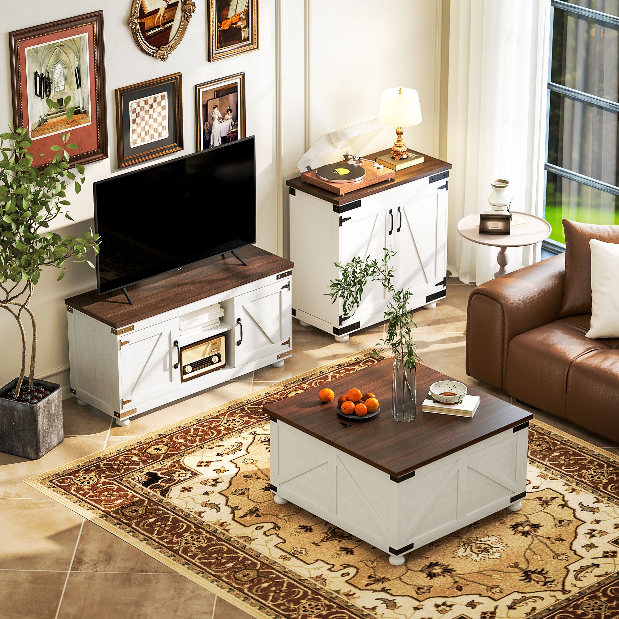 Farmhouse TV Stand for up to 50