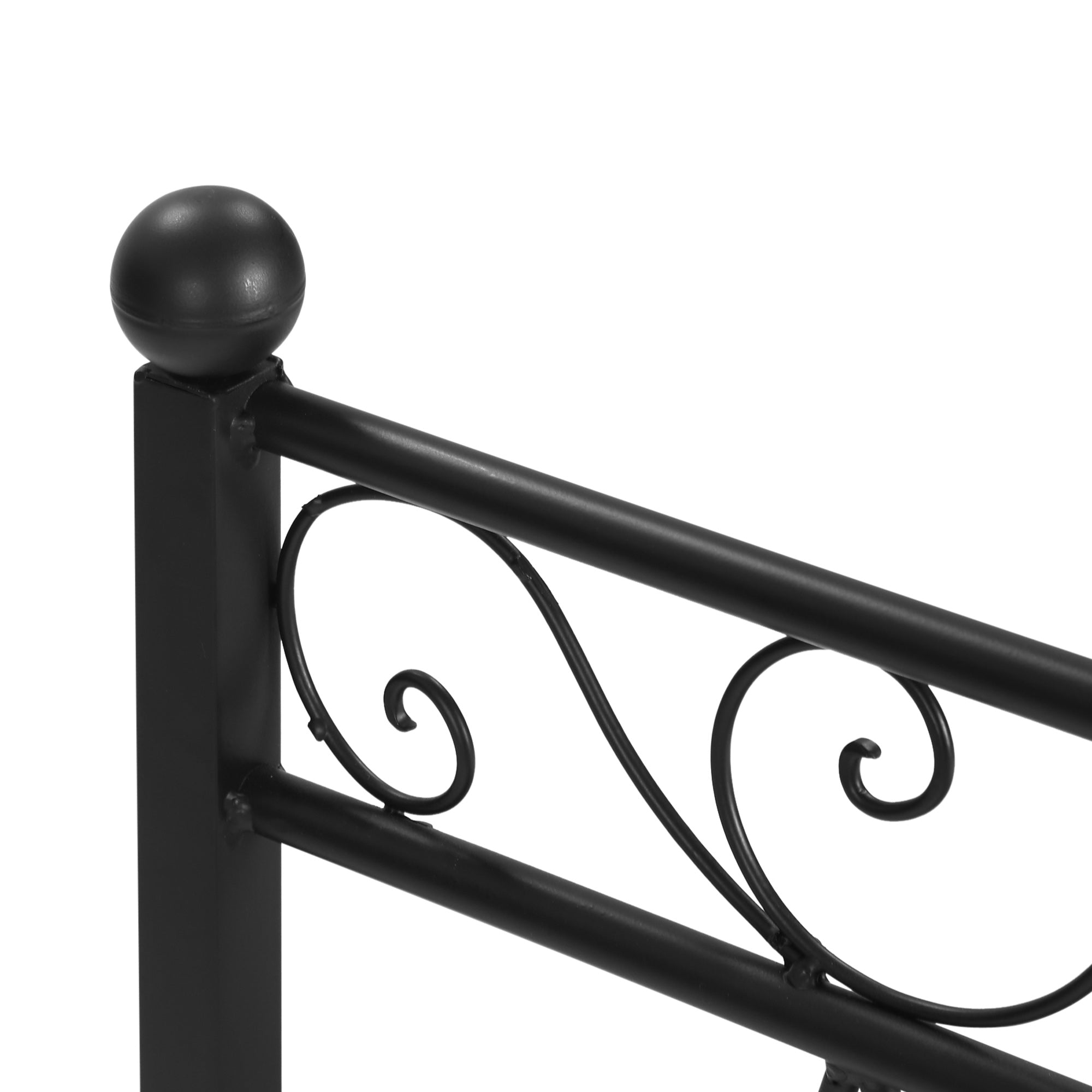 3.3FT Classic Garden Bridge with Safety Railings Arc Footbridge Decorative Pond Bridge for Backyard Creek Stream, Black Garden Bridges at Gallery Canada