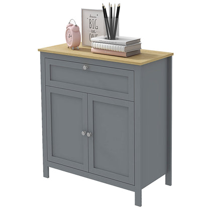 Sideboard Cabinet, Buffet Table with Drawer, Double Door Cupboard and Adjustable Shelf for Living Room, Entryway, Grey Bar Cabinets   at Gallery Canada