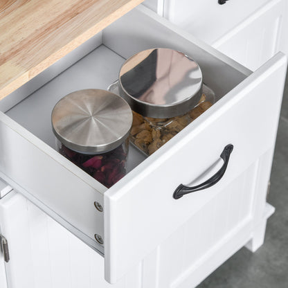 Coastal Style Kitchen Buffet and Hutch Wooden Storage Cabinet with Framed Glass Door Drawers Microwave Space for Dining Room Living Room White Kitchen Pantry Cabinets   at Gallery Canada