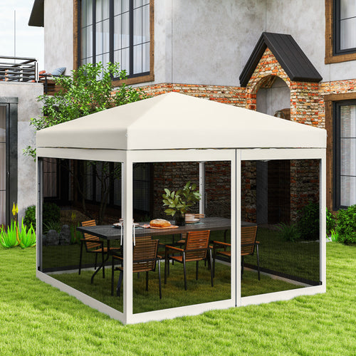 Gazebo Mosquito Netting, Replacement Mosquito Netting with Zippers for 10' x 10' Pop-Up Canopy Tent (Mosquito Net Only)