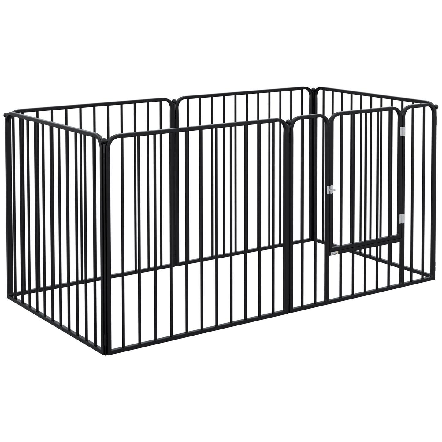 Dog Fence Outdoor 6 Panels 31.5" Height Steel Pet Exercise Pen Indoor, for Small and Medium Dogs Houses, Kennels & Pens Black at Gallery Canada