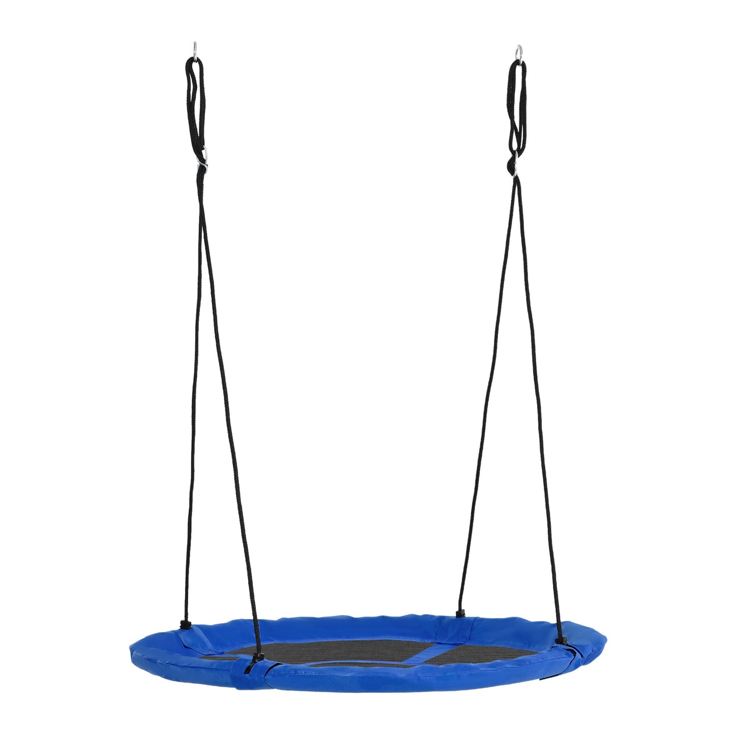 43.25" Saucer Swing Giant Hanging Tree Swing, Nest Web Rope Seat, Adjustable Hanging Ropes for Indoor Outdoor Children 3-12 Years Old, Blue Gym Sets & Swings Multi Colour  at Gallery Canada