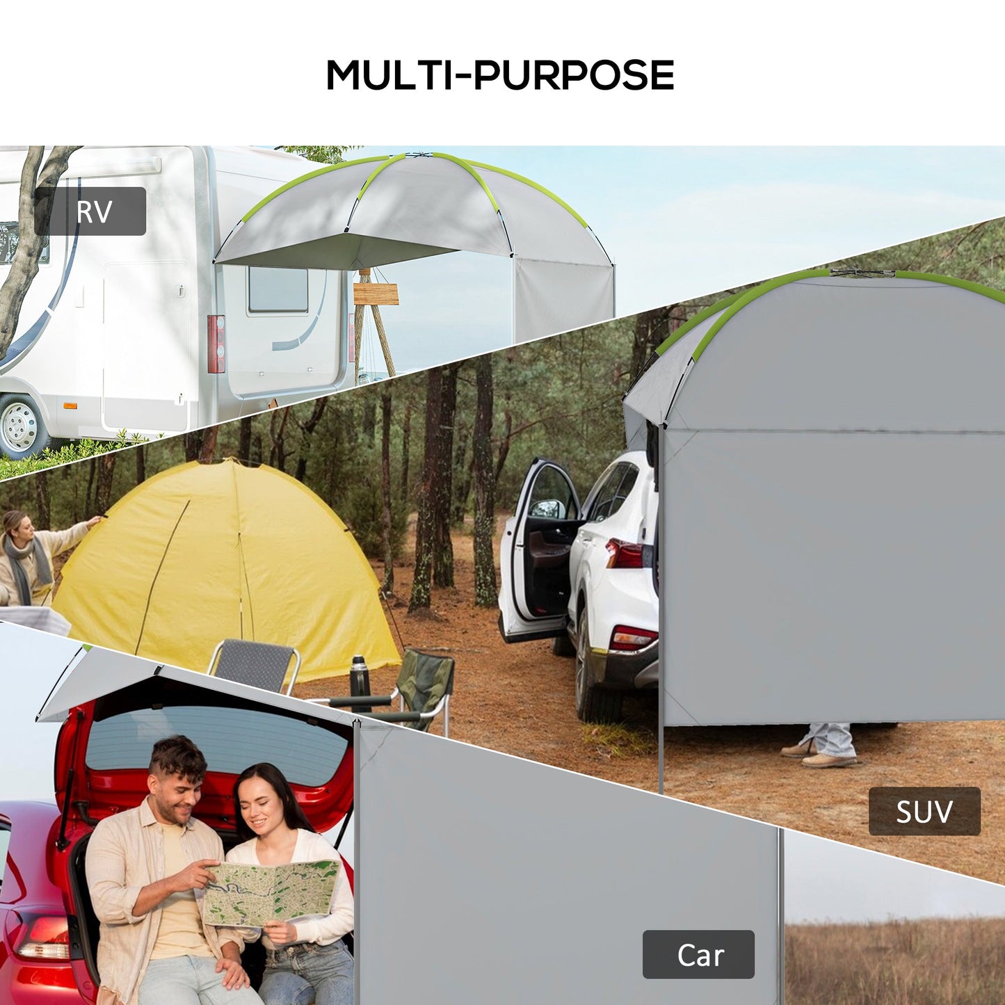 SUV Awning Tailgate Tent, Portable Car Awning with Side Wall, for Truck, RV, Van, Trailer and Overlanding Camping Camping Tents   at Gallery Canada